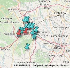 Mappa Via Gorizia, 36040 Torri di Quartesolo VI, Italia (9.1685)