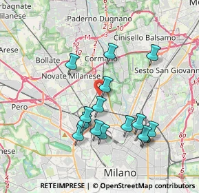 Mappa Viale Affori ang. Via Taccioli, 20161 Milano MI, Italia (3.528)