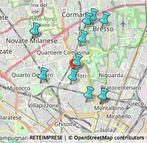 Mappa Viale Affori ang. Via Taccioli, 20161 Milano MI, Italia (1.94417)