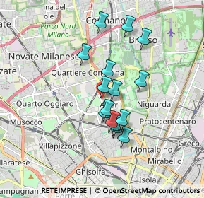 Mappa Viale Affori ang. Via Taccioli, 20161 Milano MI, Italia (1.38867)