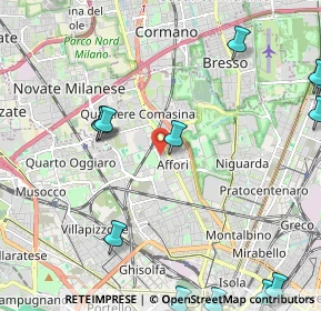 Mappa Viale Affori ang. Via Taccioli, 20161 Milano MI, Italia (3.03385)