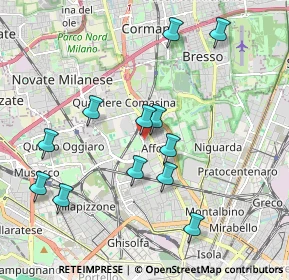 Mappa Viale Affori ang. Via Taccioli, 20161 Milano MI, Italia (1.95833)