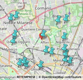 Mappa Viale Affori ang. Via Taccioli, 20161 Milano MI, Italia (2.55111)