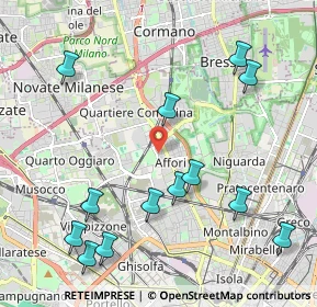 Mappa Viale Affori ang. Via Taccioli, 20161 Milano MI, Italia (2.43923)