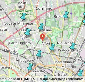Mappa Viale Affori ang. Via Taccioli, 20161 Milano MI, Italia (2.93133)