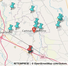 Mappa Via Mazzini, 36043 Camisano Vicentino VI, Italia (4.42308)