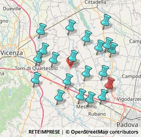 Mappa Via Mazzini, 36043 Camisano Vicentino VI, Italia (7.382)