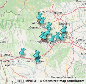 Mappa Via Francesco Baracca, 36071 Arzignano VI, Italia (10.75467)