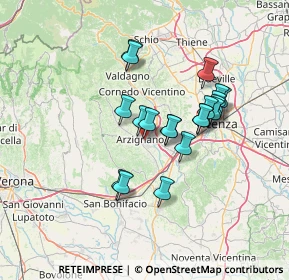 Mappa Via Francesco Baracca, 36071 Arzignano VI, Italia (11.334)