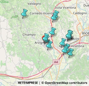 Mappa Via Francesco Baracca, 36071 Arzignano VI, Italia (6.53867)