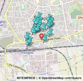 Mappa Via Coniugi Curletti, 24047 Treviglio BG, Italia (0.301)