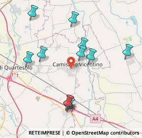 Mappa Via G. Rumor, 36043 Camisano Vicentino VI, Italia (4.06455)