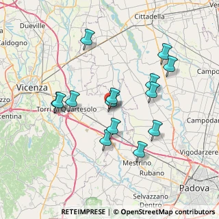 Mappa Via G. Rumor, 36043 Camisano Vicentino VI, Italia (6.91571)