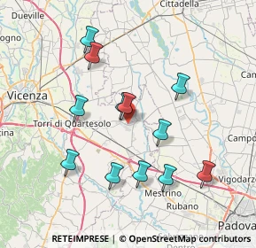 Mappa Via G. Rumor, 36043 Camisano Vicentino VI, Italia (7.05)