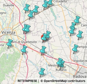 Mappa Via Roma C., 36043 Camisano Vicentino VI, Italia (9.476)