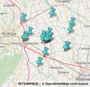 Mappa Via Roma Camisano, 36043 Camisano Vicentino VI, Italia (5.31833)