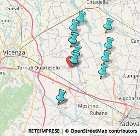 Mappa Via Roma Camisano, 36043 Camisano Vicentino VI, Italia (6.15769)