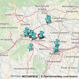 Mappa Via Rumor, 36043 Camisano Vicentino VI, Italia (10.5095)