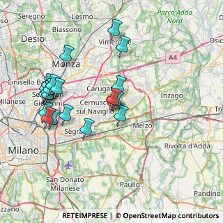 Mappa Via Trento, 20051 Cassina de' Pecchi MI, Italia (8.066)