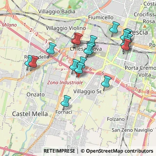 Mappa Via della Seta, 25125 Brescia BS, Italia (1.992)