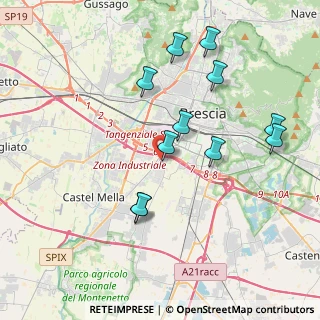 Mappa Via Quinta, 25125 Brescia BS, Italia (3.86545)
