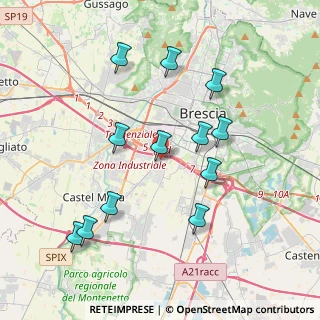 Mappa Via Quinta, 25125 Brescia BS, Italia (3.88167)