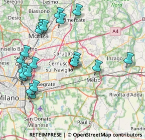 Mappa Piazza Unità d'Italia, 20051 Cassina de' Pecchi MI, Italia (9.334)