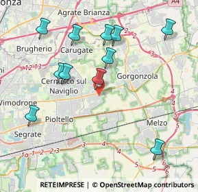 Mappa Piazza Unità d'Italia, 20051 Cassina de' Pecchi MI, Italia (4.28636)