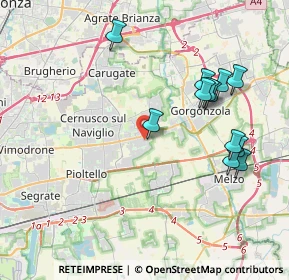 Mappa Piazza Unità d'Italia, 20051 Cassina de' Pecchi MI, Italia (4.06083)