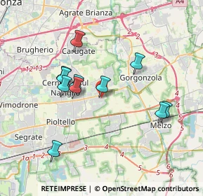 Mappa Piazza Unità d'Italia, 20051 Cassina de' Pecchi MI, Italia (3.38636)