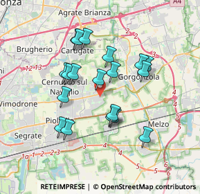 Mappa Piazza Unità d'Italia, 20051 Cassina de' Pecchi MI, Italia (3.14)