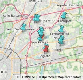 Mappa Via Alessandro Manzoni, 20090 Vimodrone MI, Italia (2.8125)