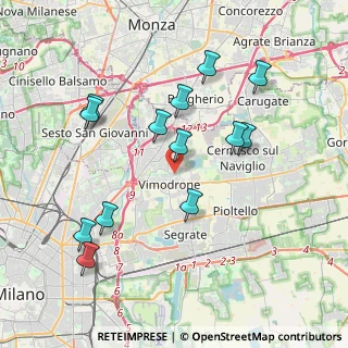 Mappa Via Alessandro Manzoni, 20090 Vimodrone MI, Italia (3.93538)