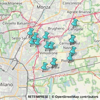 Mappa Via Alessandro Manzoni, 20090 Vimodrone MI, Italia (3.09733)