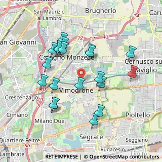 Mappa Via Alessandro Manzoni, 20090 Vimodrone MI, Italia (1.842)