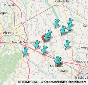 Mappa Via Padre A. Menin, 36043 Vicenza VI, Italia (6.91)