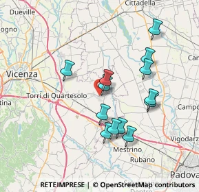Mappa Via Padre A. Menin, 36043 Vicenza VI, Italia (6.59923)