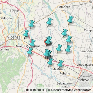 Mappa Via Padre A. Menin, 36043 Vicenza VI, Italia (5.94421)