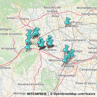 Mappa Via Padre A. Menin, 36043 Vicenza VI, Italia (10.53368)