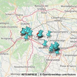 Mappa Via Padre A. Menin, 36043 Vicenza VI, Italia (12.6995)