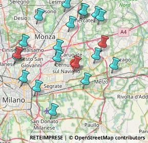 Mappa SS 11 PADANA SUPERIORE, 20051 Cassina de' Pecchi MI, Italia (8.9495)