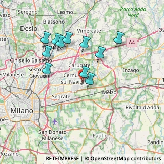 Mappa SS 11 PADANA SUPERIORE, 20051 Cassina de' Pecchi MI, Italia (6.90091)
