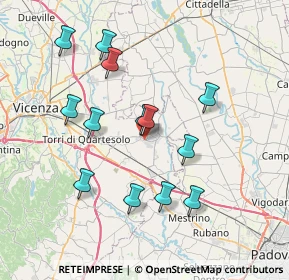 Mappa Via Roma Santa Maria, 36043 Camisano Vicentino VI, Italia (7.12077)