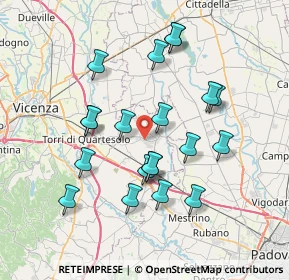 Mappa Via Roma Santa Maria, 36043 Camisano Vicentino VI, Italia (6.9615)