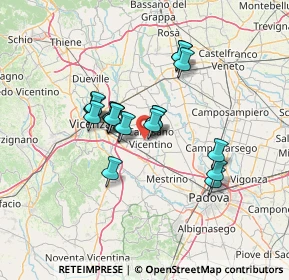 Mappa Via Roma Santa Maria, 36043 Camisano Vicentino VI, Italia (10.3665)