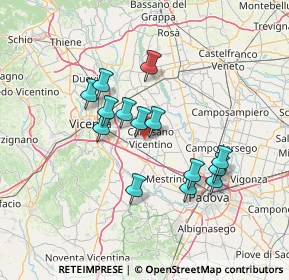 Mappa Via Roma Santa Maria, 36043 Camisano Vicentino VI, Italia (11.88143)