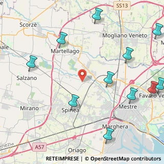 Mappa Via Damiano Chiesa, 30030 Martellago VE, Italia (5.75909)