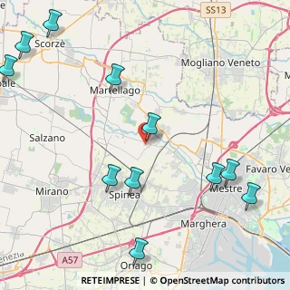 Mappa Via Damiano Chiesa, 30030 Martellago VE, Italia (5.61909)