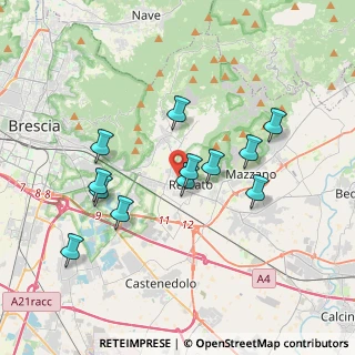 Mappa Via Antonio Meucci, 25086 Rezzato BS, Italia (3.38167)