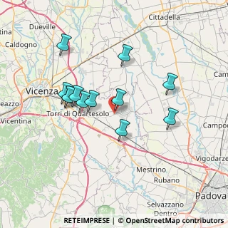 Mappa Via Rasega, 36043 Camisano vicentino VI, Italia (6.53167)